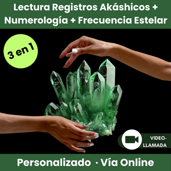 3 en 1: Lectura Registros Akáshicos + Numerología + Frecuencia Estelar
